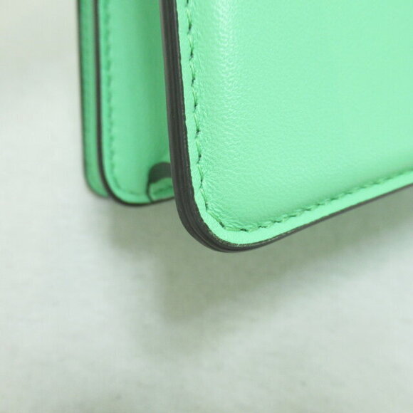 Fendi Peekaboo ICIU Shoulder Bag Leather Green Carry On - Picture 7 of 9